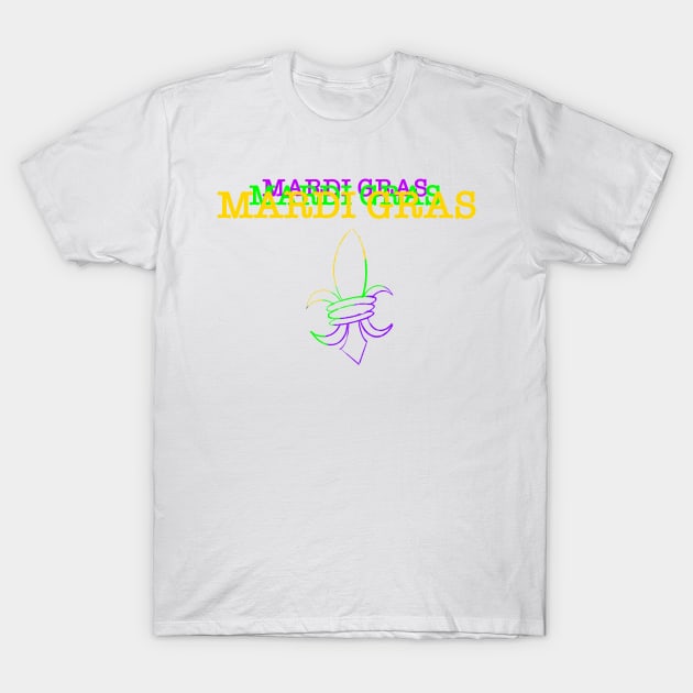 Mardi Gras Fleur de Lis T-Shirt by Stephanie Kennedy 